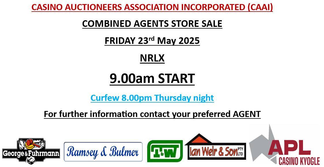 Northern Rivers Livestock Exchange (Casino) Combined Agents Store Sale 1.jpg