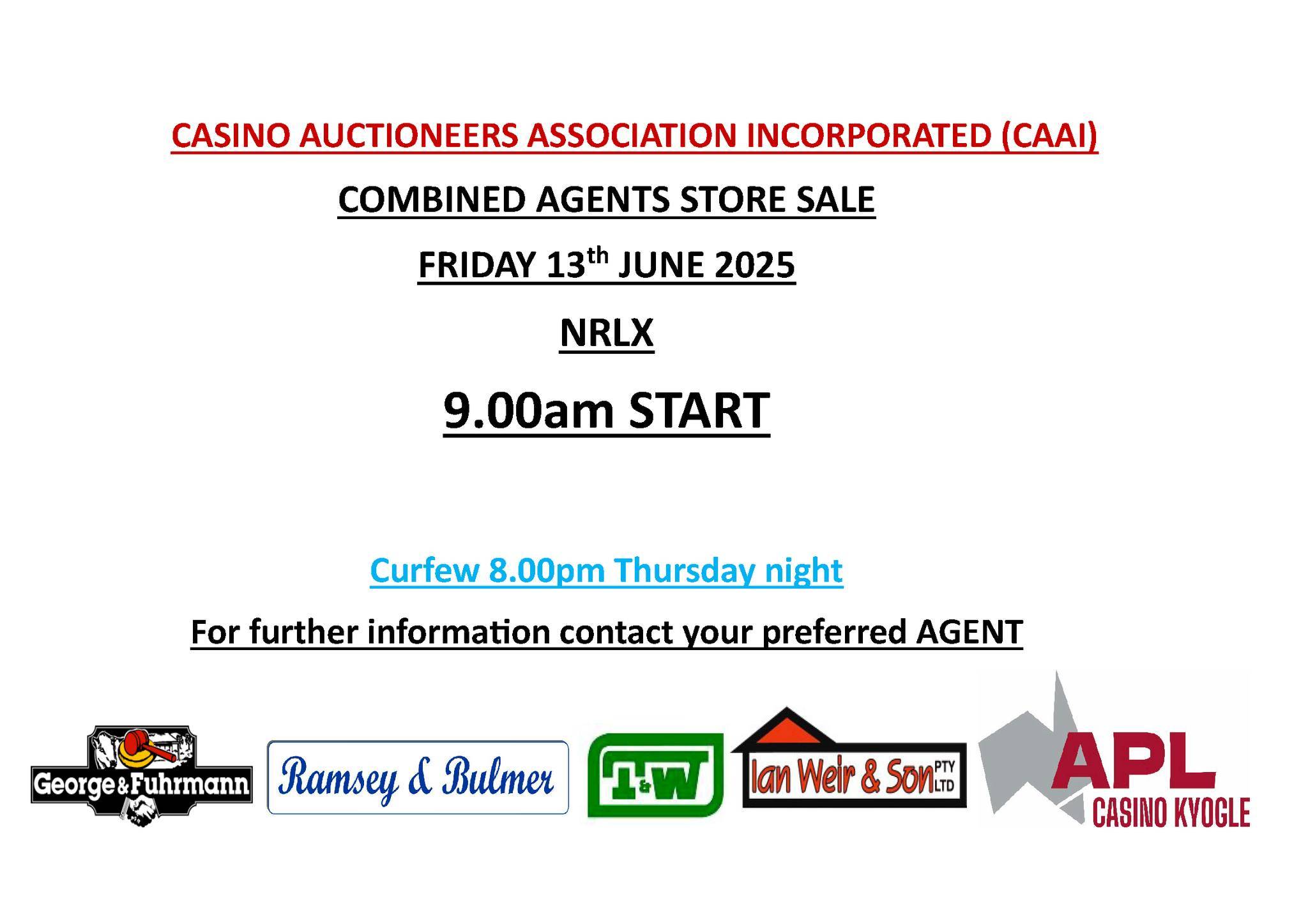 Northern Rivers Livestock Exchange (Casino) Combined Agents Store Sale.jpg
